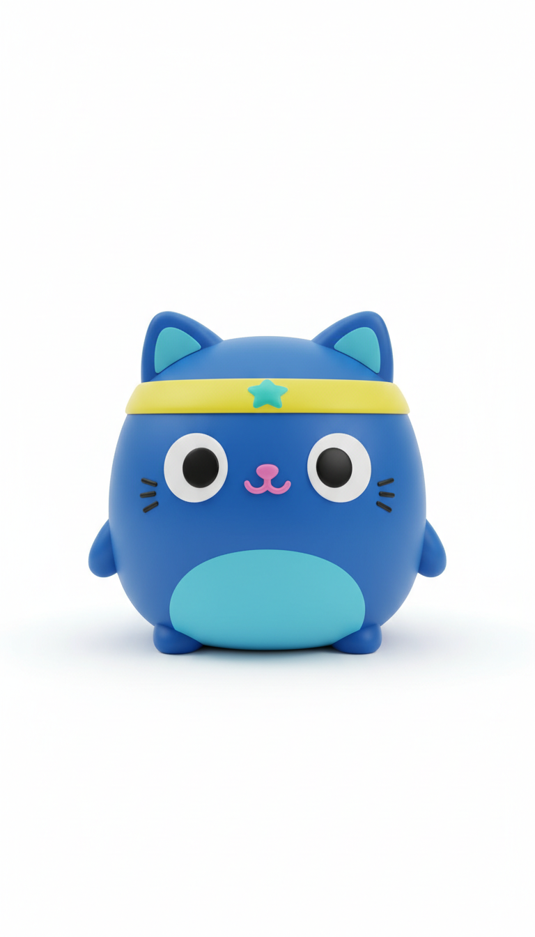Mascot Blue Cat signature squishy