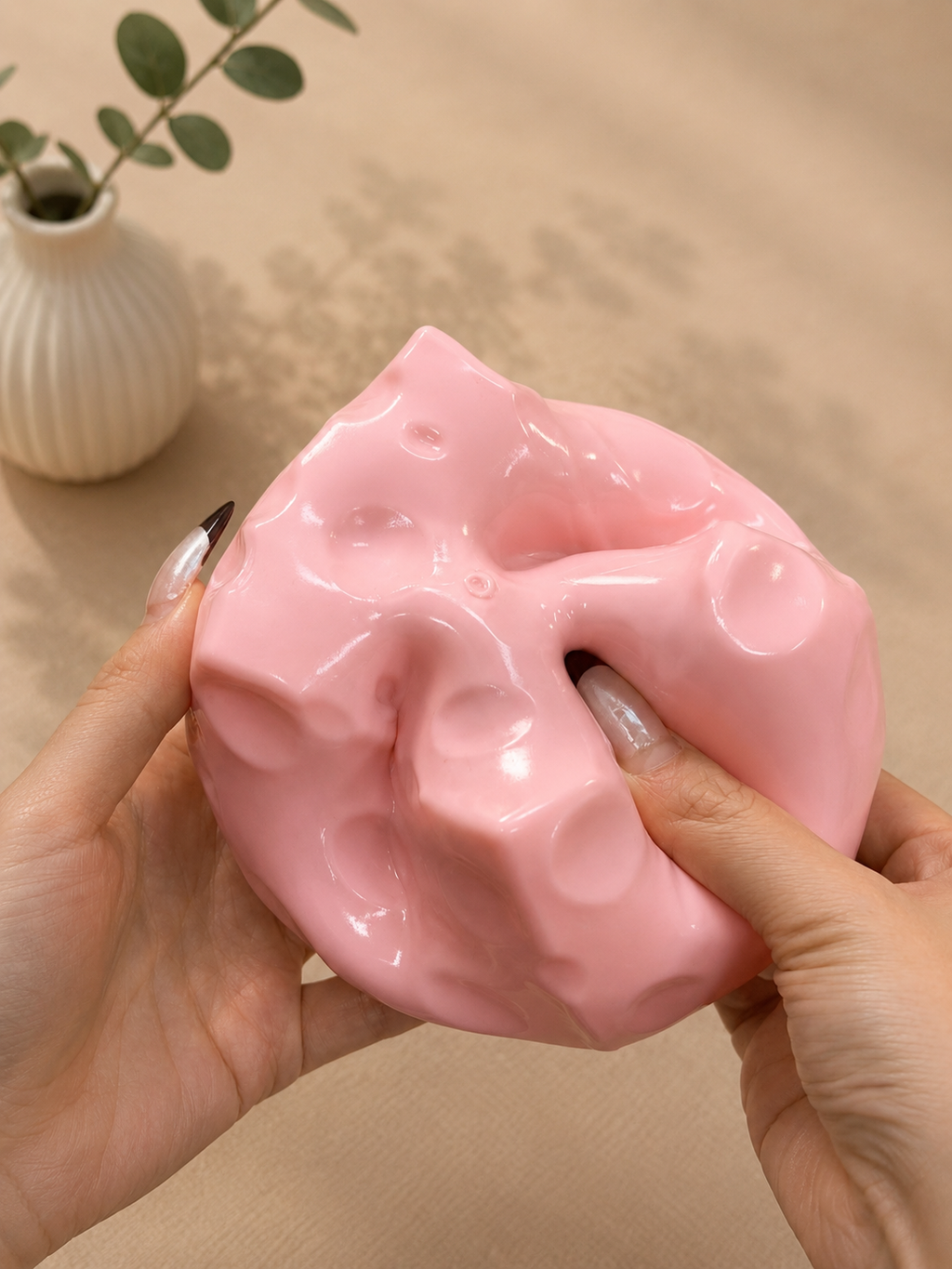 Smooshez Giant Melted Cheese Cube Squishy - Soft Stress Relief Toy - Image 2