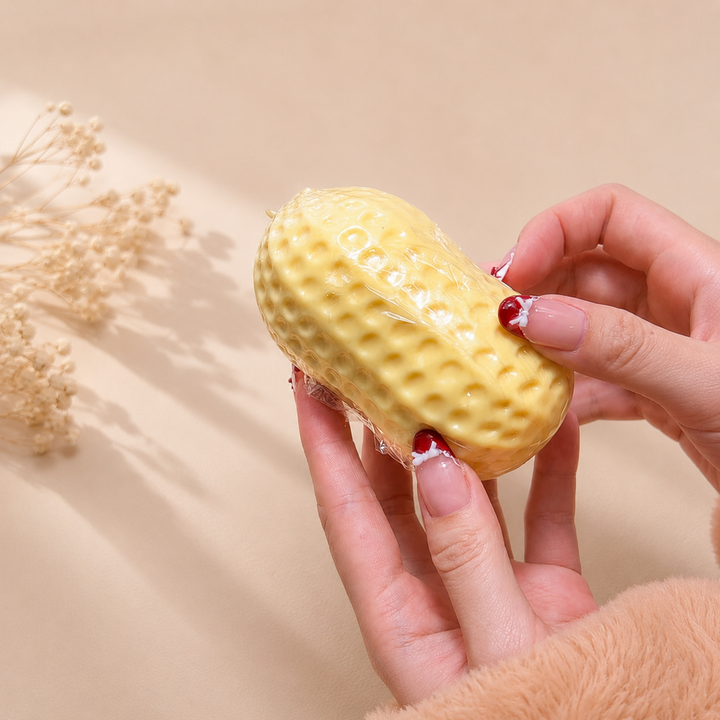 Smooshez Crunchy Peanut Squishy - Satisfying Sensory Stress Toy - Image 2