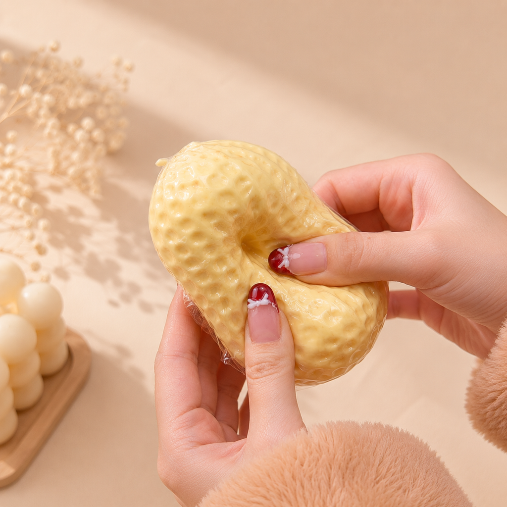 Smooshez Crunchy Peanut Squishy - Satisfying Sensory Stress Toy